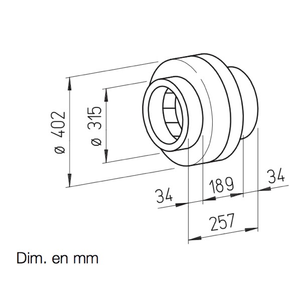 SlimVent SVV Ø 80 mm [- Ventilateurs centrifuges pour gaines - HELIOS]