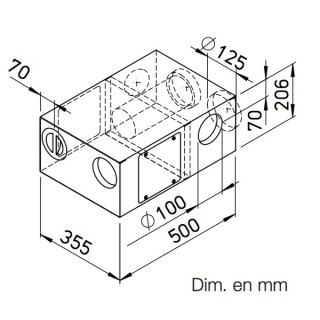 Amortisseur de bruit cylindrique GDS Ø 150, 160 et 180 mm