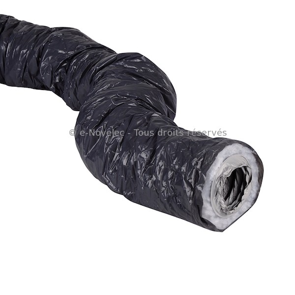 Gaine d'isolation souple PVC noir en kit de longueur - TIDO