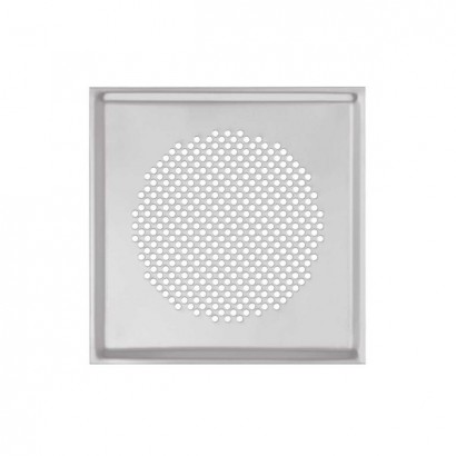Grille carrée métallique Torino - Ø 125 mm - Blanche ou Inox [- Bouche  acier - Réseau ventilation - Zehnder]