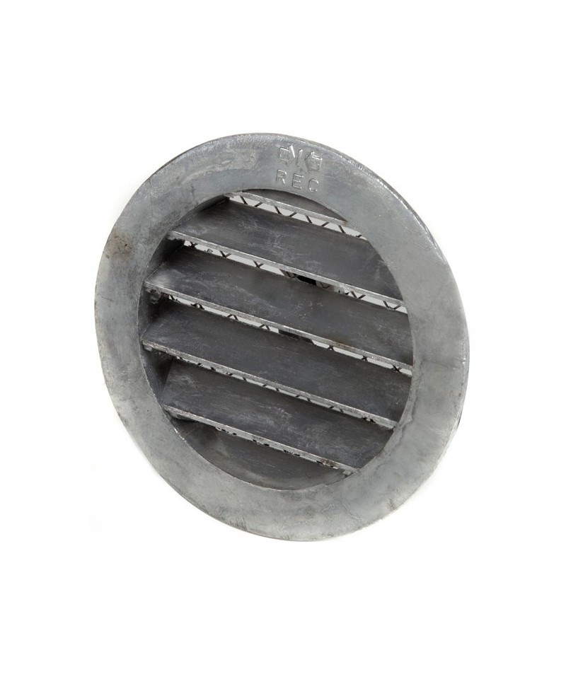 Grille extérieure à lamelles en Aluminium - ronde DN 100 mm [- Bouches et  grilles - Brink]