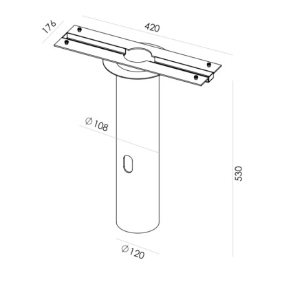 Kit d’ancrage sol meuble pour bornes HELLVIK [- Eclairage extérieur - Norlys]