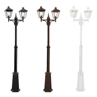 Lampadaire double tête LONDON E27 [- Candelabre - Eclairage extérieur - Norlys]