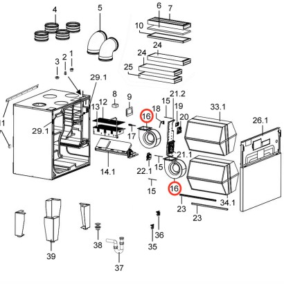 Motoventilateur pour VMC WR 310/410 et WS 320/470 [- Pièce détachée VMC - Ni repris ni échangé - MAICO]