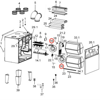 Motoventilateur pour VMC WR 310/410 et WS 320/470 [- Pièce détachée VMC - Ni repris ni échangé - MAICO]