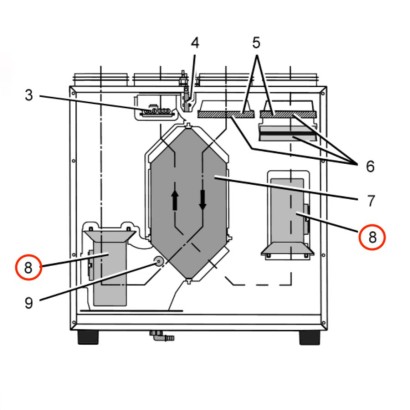 Motoventilateur pour VMC WR 300 [- Pièce détachée VMC - Ni repris ni échangé - MAICO]