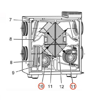 Motoventilateur pour VMC WR 600 [- Pièce détachée VMC - Ni repris ni échangé - MAICO]