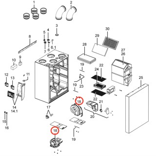 Motoventilateur pour VMC WS/RB 170 /Trio [- Pièce détachée VMC - Ni repris ni échangé - MAICO]